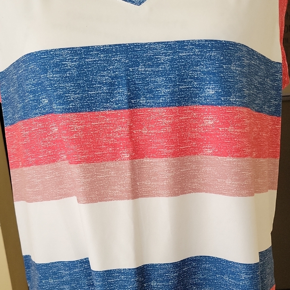 Colorful Striped V-Neck Tank Top - Picture 2 of 6